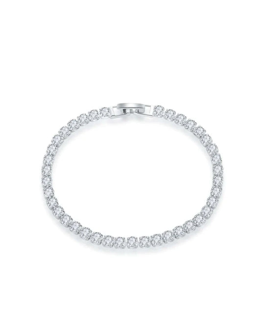 Melaena Silver Tennis Bracelet