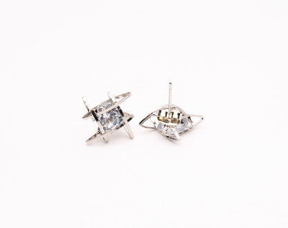 Saturn Gold Cubic Zirconia Stud Earrings